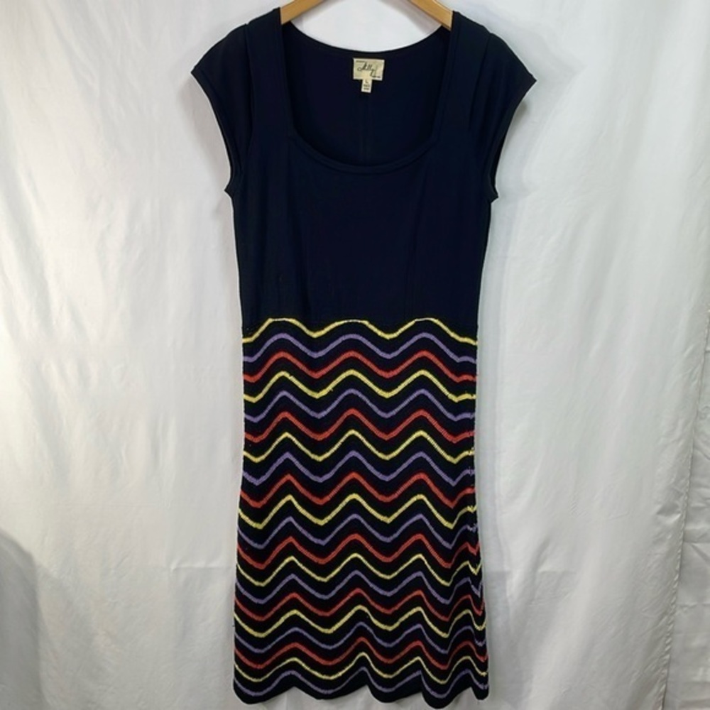 Milly cotton crocheted dress, black yellow, purple orange - Picture 1 of 12